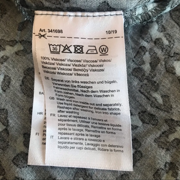 Cecil Leopard Print Button Down Top - Size XXL - Picture 10 of 10